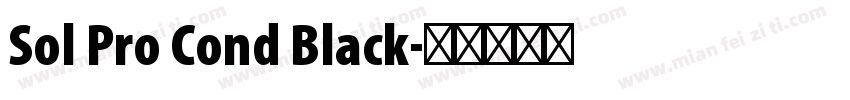 Sol Pro Cond Black字体转换